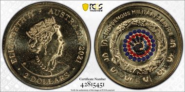 2021-C $2 Indigenous Military Service Colorized MS67