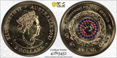 2021-C $2 Indigenous Military Service Colorized MS67