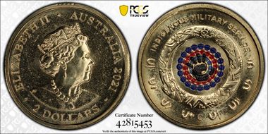 2021-C $2 Indigenous Military Service Colorized MS68