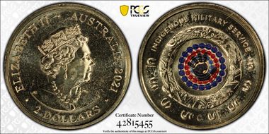 2021-C $2 Indigenous Military Service Colorized MS67