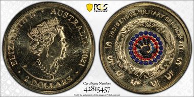 2021-C $2 Indigenous Military Service Colorized MS67