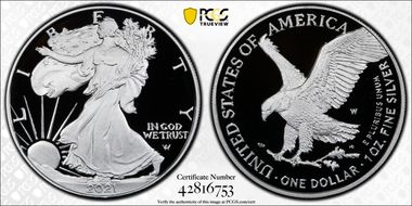 2021-W  $1 Silver Eagle - Type 2 PR69DCAM