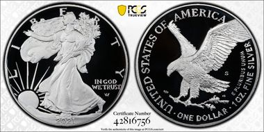 2021-S $1 Silver Eagle - Type 2 First Strike PR70DCAM