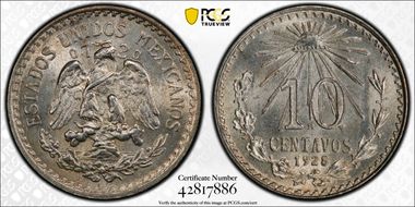 1928-M 10C KM-431  Ag MS65