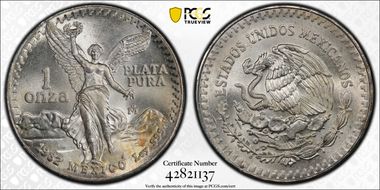 1982-Mo Onza Libertad Ag MS67