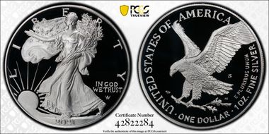 2021-S $1 Silver Eagle - Type 2 First Strike PR70DCAM