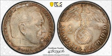 1936-E 2 Mk J-366 MS63