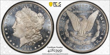 1884-CC $1 MS67DMPL