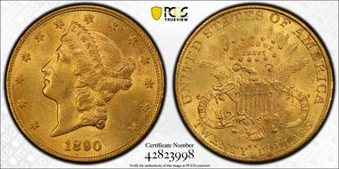 1890-CC $20 MS61