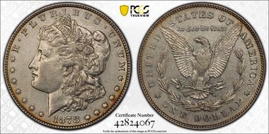 1878 7/8TF $1 VAM 44, Tripled Blossoms XF45