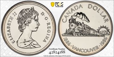 1986 S$1 Vancouver Ag SP68
