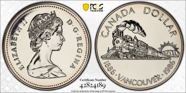 1986 S$1 Vancouver Ag SP68