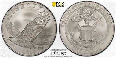 2008-P $1 Bald Eagle MS70