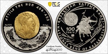 2009-KMC 100 T Attila the Hun KM-125 PR69DCAM