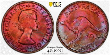 1964 Y. (p) 1D MS65RB