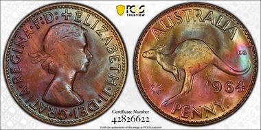 1964 Y. (p) 1D MS65BN