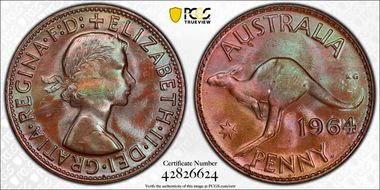 1964 Y. (p) 1D MS65BN