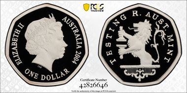 2004 $1 Test Coin PR70DCAM