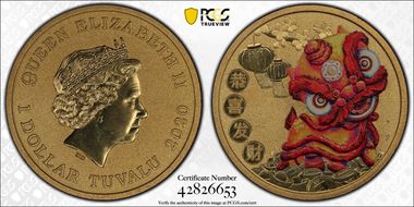 2020-P $1 Chinese New Year Colorized MS69