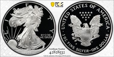 1996-P $1 Silver Eagle PR67DCAM