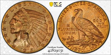 1915 $5 MS61