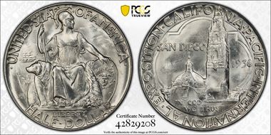 1936-D 50C San Diego MS65