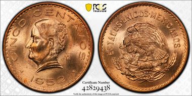 1952-Mo 5C KM-424 MS65RD