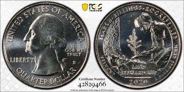 2020-D 25C Marsh-Billings-Rockefeller NP MS67