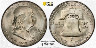 1952-S 50C MS66