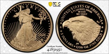 2021-W $5 Gold Eagle - Type 2 First Strike PR70DCAM