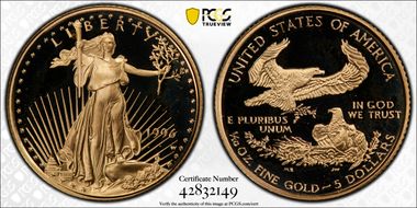 1996-W $5 Gold Eagle PR68DCAM