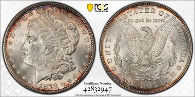 1878 7/8TF $1 Strong, VAM 37, 7/4 MS62