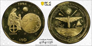 1994-R $10 Mythological Mother Earth MS69