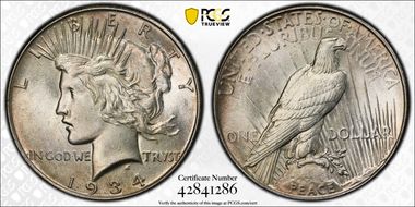 1934 $1 MS62