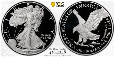 2021-S $1 Silver Eagle - Type 2 First Strike PR69DCAM