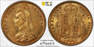 1889-S 1/2 Sov S-3871B MS61