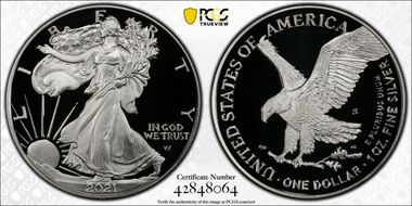 2021-S $1 Silver Eagle - Type 2 PR70DCAM