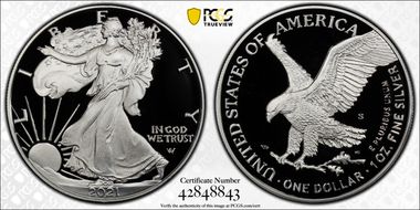2021-S $1 Silver Eagle - Type 2 First Strike PR69DCAM