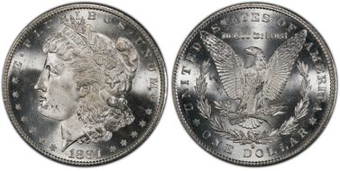 1881-S $1 MS65+ 