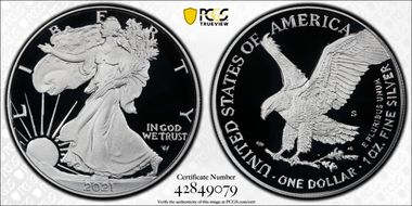 2021-S $1 Silver Eagle - Type 2 First Strike PR70DCAM