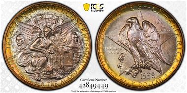 1938 50C Texas MS66