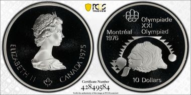 1975 $10 Shot Put PR69DCAM