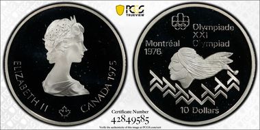 1975 $10 Hurdles PR68DCAM