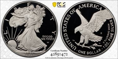 2021-S $1 Silver Eagle - Type 2 First Strike PR69DCAM