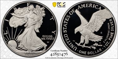 2021-S $1 Silver Eagle - Type 2 First Strike PR70DCAM