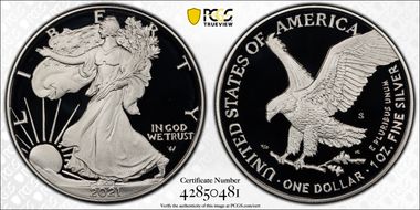 2021-S $1 Silver Eagle - Type 2 First Strike PR70DCAM