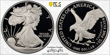 2021-S $1 Silver Eagle - Type 2 First Strike PR70DCAM