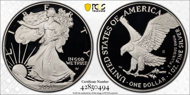 2021-S $1 Silver Eagle - Type 2 First Strike PR70DCAM
