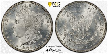 1878 7/8TF $1 Weak MS65+