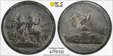 1826 SC$1 HK-1 Erie Canal, White Metal MS62